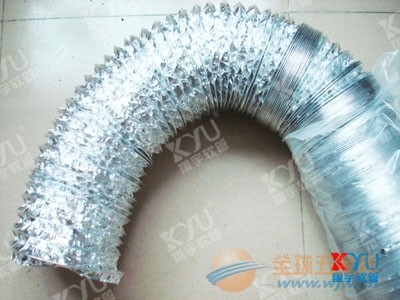 银色排气软管,阻燃耐高温风管,耐化学玻纤管